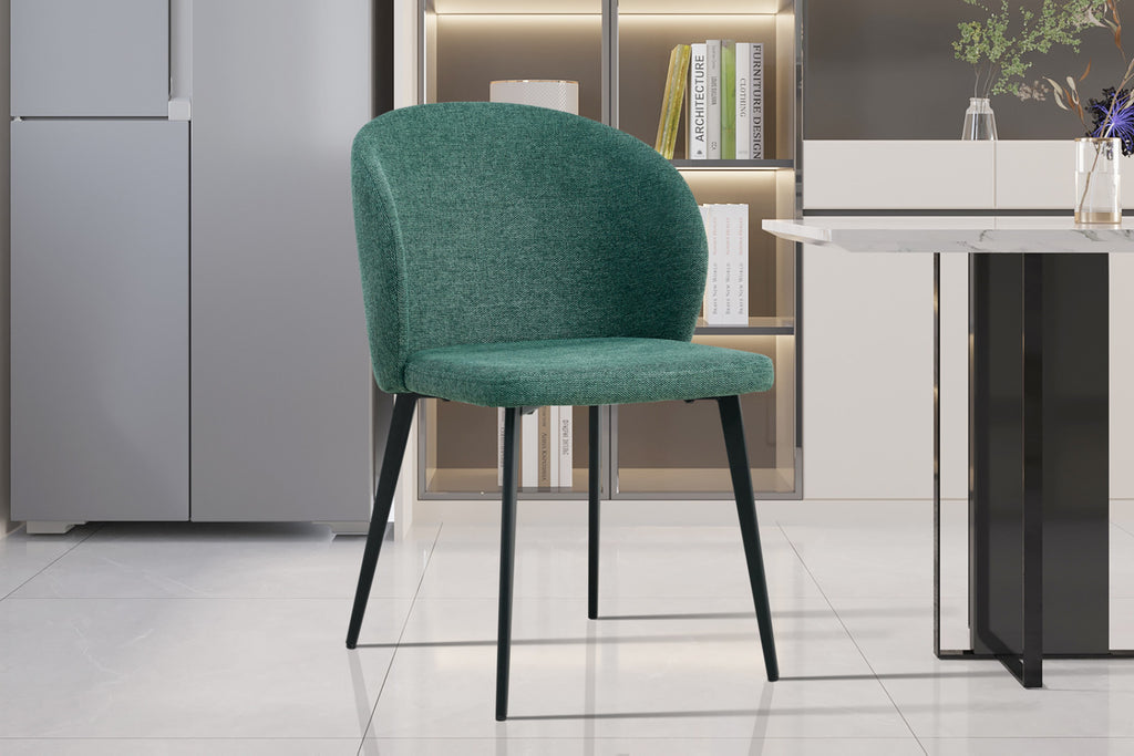 Lot de 2 chaises Toledo – Tissu vert