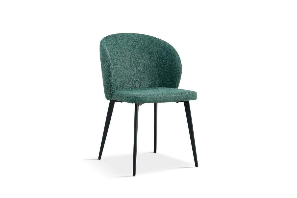 Lot de 2 chaises Toledo – Tissu vert