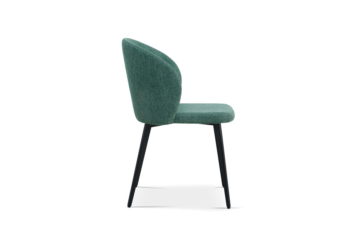 Lot de 2 chaises Toledo – Tissu vert