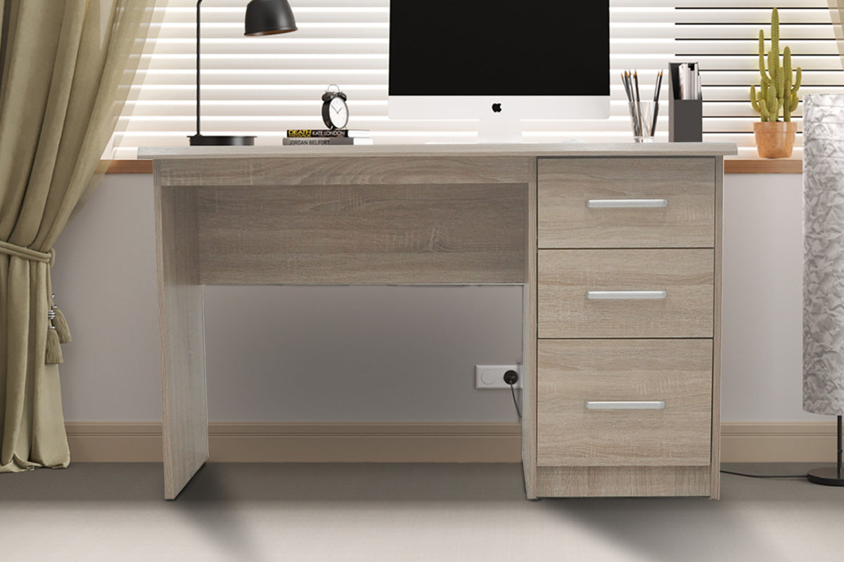 Bureau Mateo – 3 tiroirs sonoma