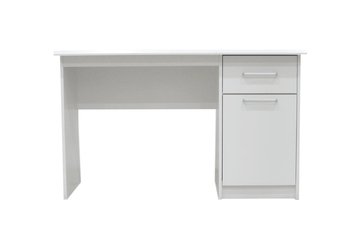 Bureau Milou – 1 tiroir 1 porte blanc