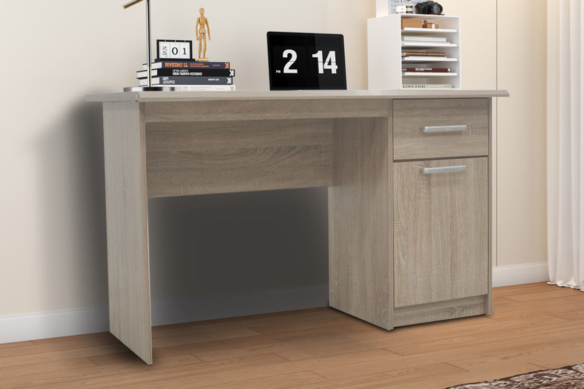 Bureau Milou – 1 tiroir 1 porte sonoma