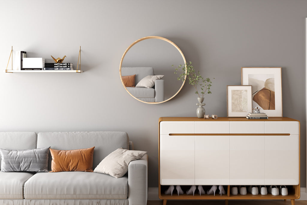 Miroir Ria – chêne vieilli – 80x80 cm