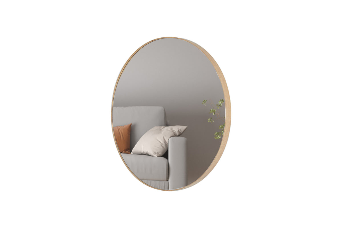 Miroir Ria – chêne vieilli – 80x80 cm