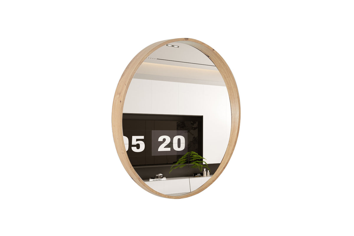 Miroir Roxy – chêne vieilli – 80x80 cm