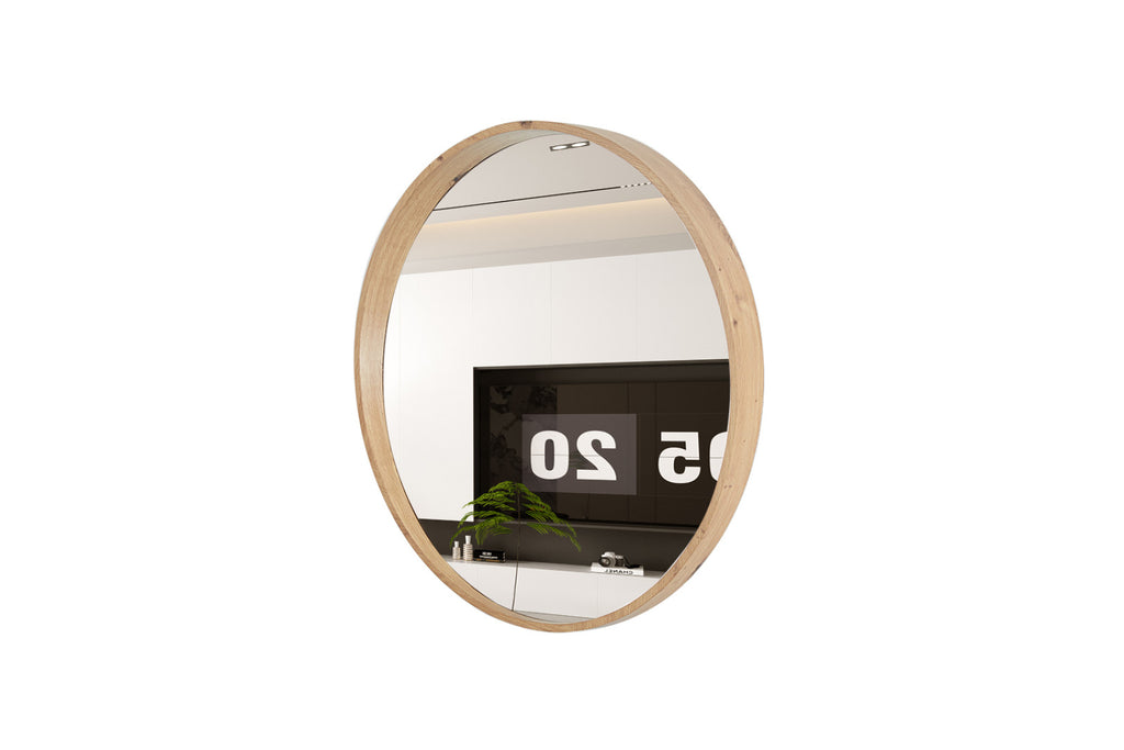 Miroir Roxy – chêne vieilli – 80x80 cm