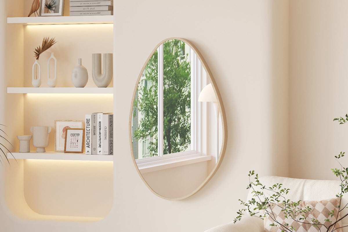 Miroir Rana – chêne vieilli – 80x50 cm