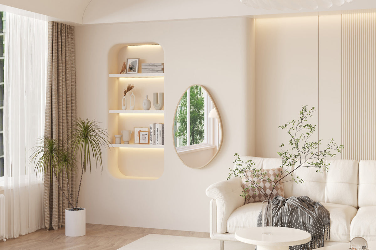 Miroir Rana – chêne vieilli – 80x50 cm