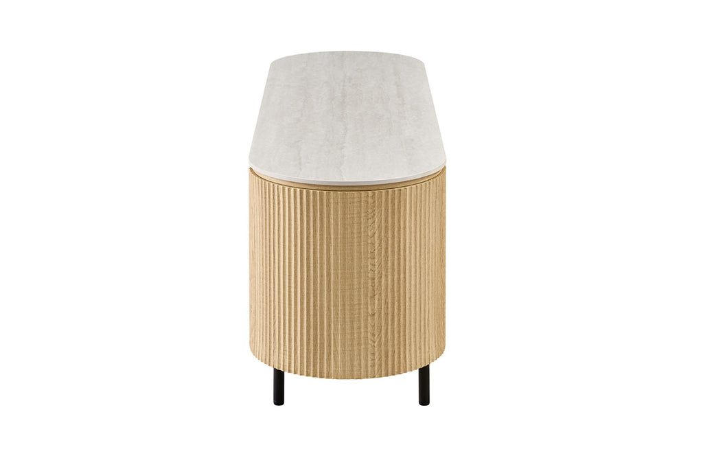 Meuble TV Vigo – Chêne naturel · baroque gris