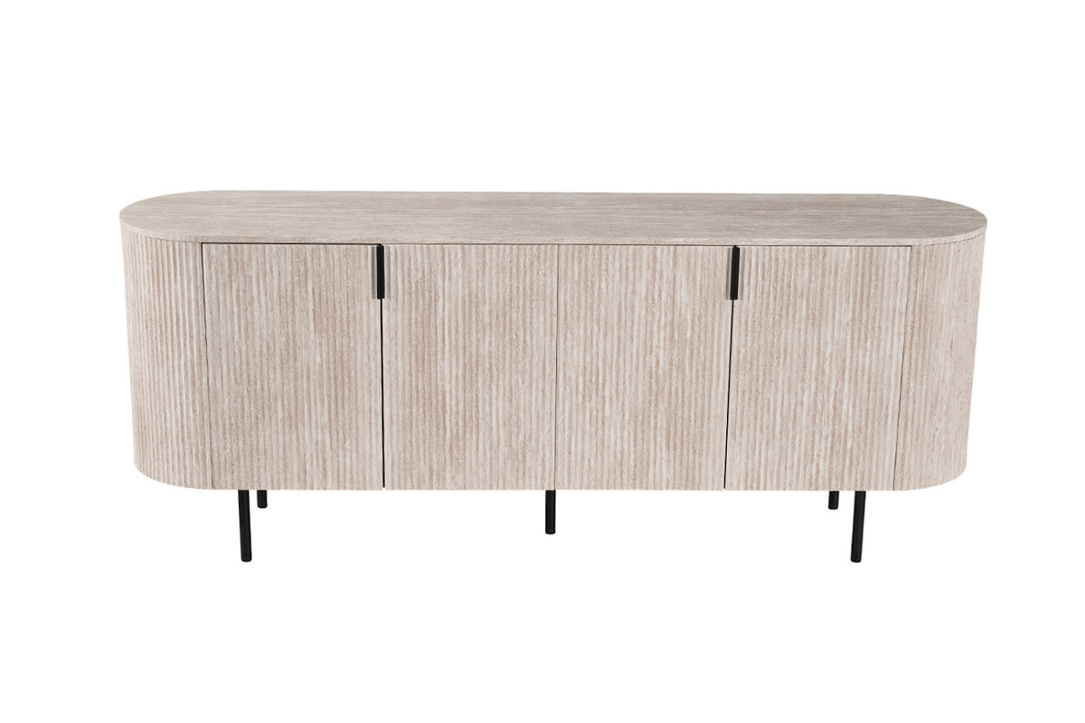 Bahut Lagos – décor travertin beige – 200 cm
