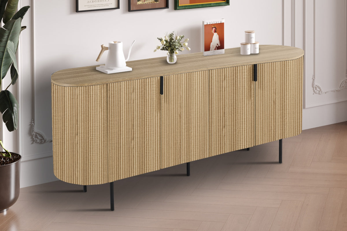 Bahut Lagos – décor chêne naturel – 200 cm