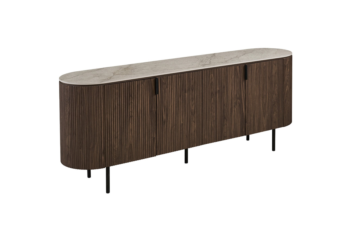 Bahut Vigo – décor chêne foncé shakespear beige – 200 cm