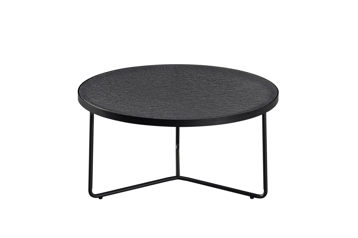 Set table basse Melia – ronde gris verre