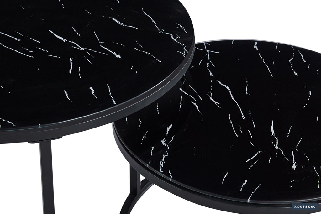 Table basse Boston – Marbre noir – vue 4