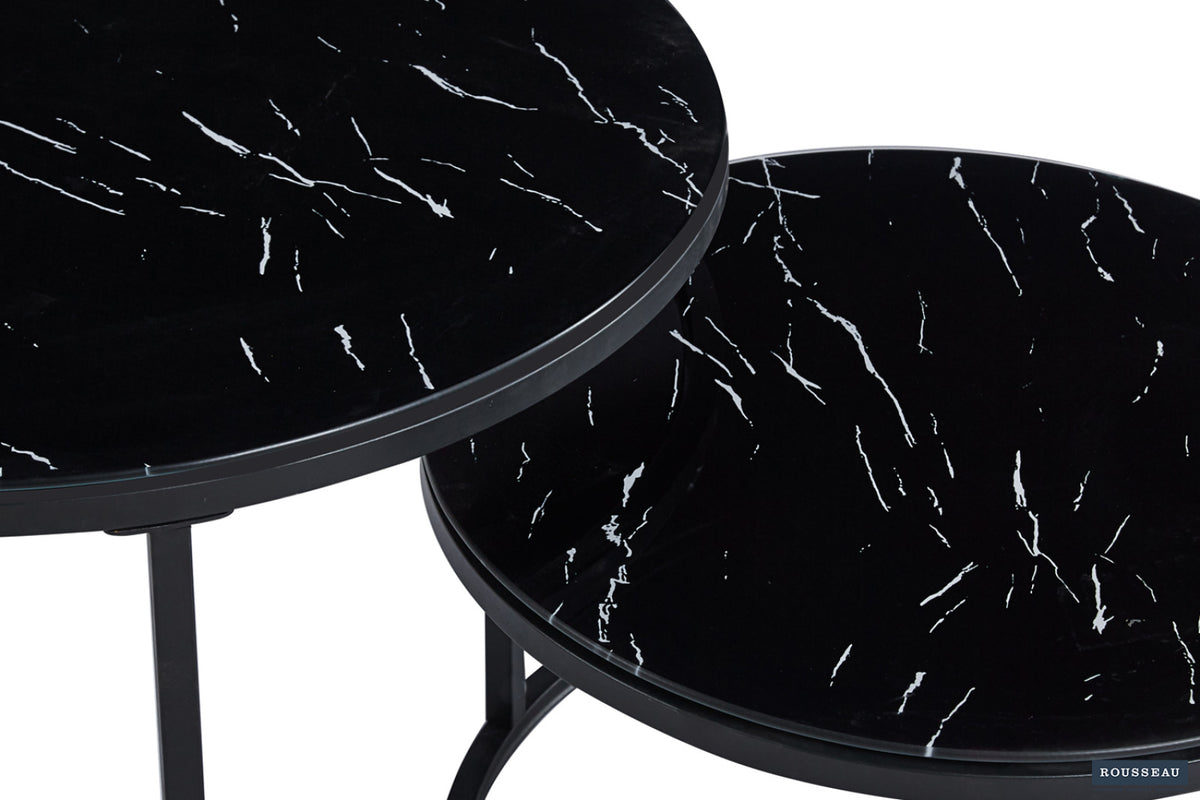 Table basse Boston – Marbre noir – vue 4