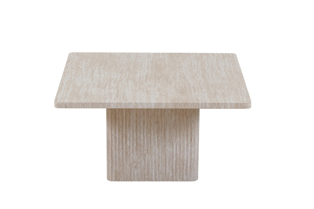 Set de 2 table basses Bobby – décor travertin beige