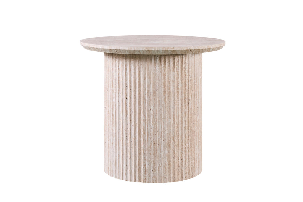 Table basse Lagos – Travertin beige – Ronde Ø 50 cm