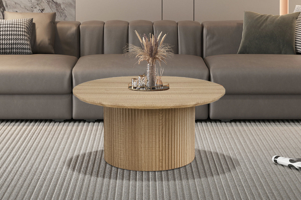 Table basse Lagos – Chêne naturel – Ronde Ø 80 cm