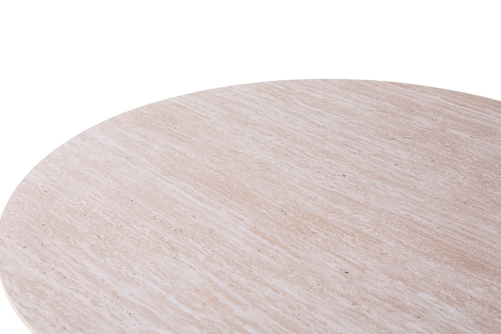 Table basse Lagos – Travertin beige – Ovale 120 × 70 cm
