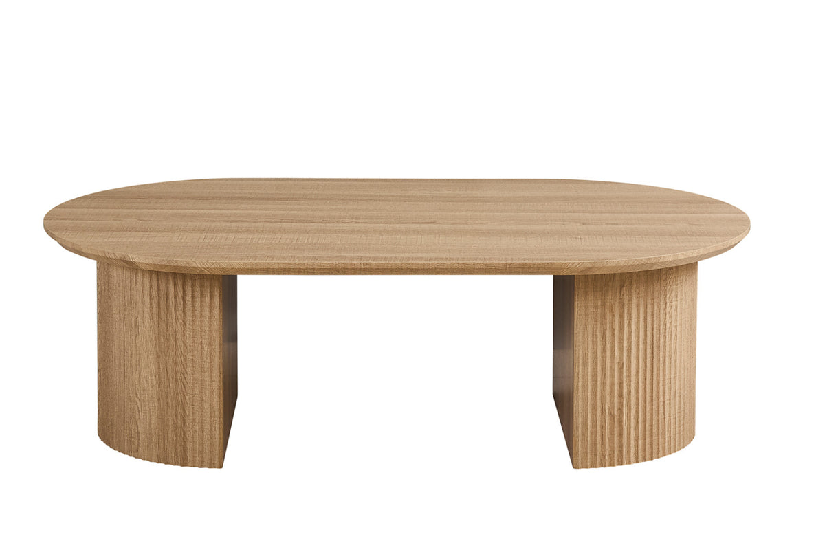 Table basse Lagos – Chêne naturel – Ovale 120 × 70 cm