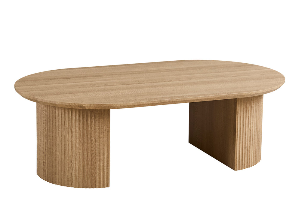 Table basse Lagos – Chêne naturel – Ovale 120 × 70 cm