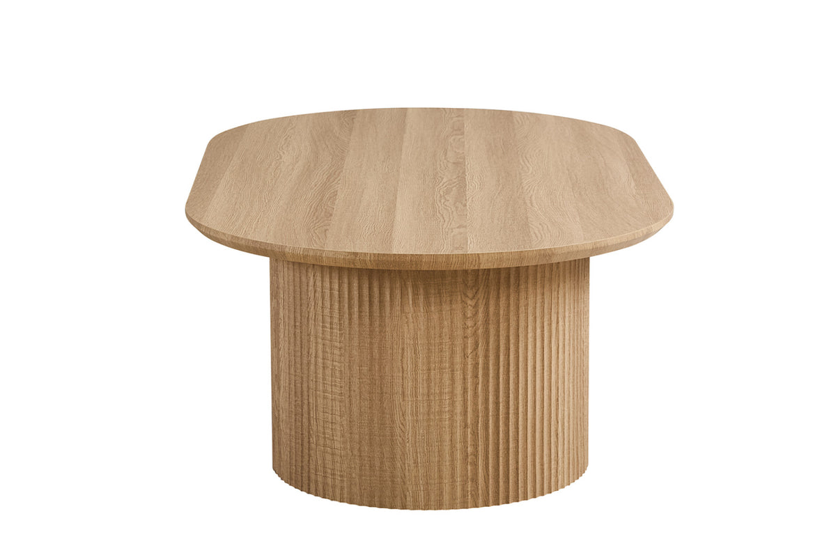 Table basse Lagos – Chêne naturel – Ovale 120 × 70 cm