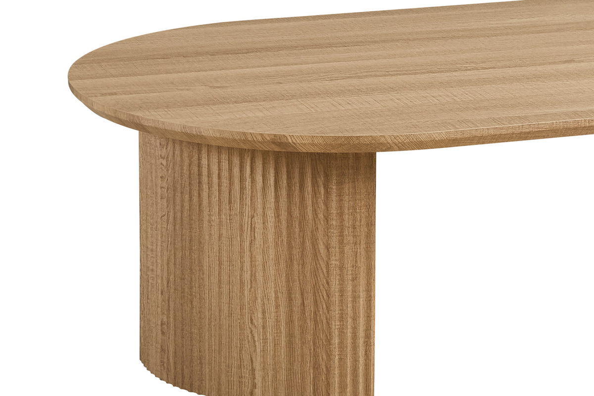 Table basse Lagos – Chêne naturel – Ovale 120 × 70 cm