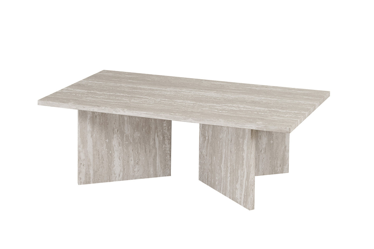 Table basse Litar – Travertin gris