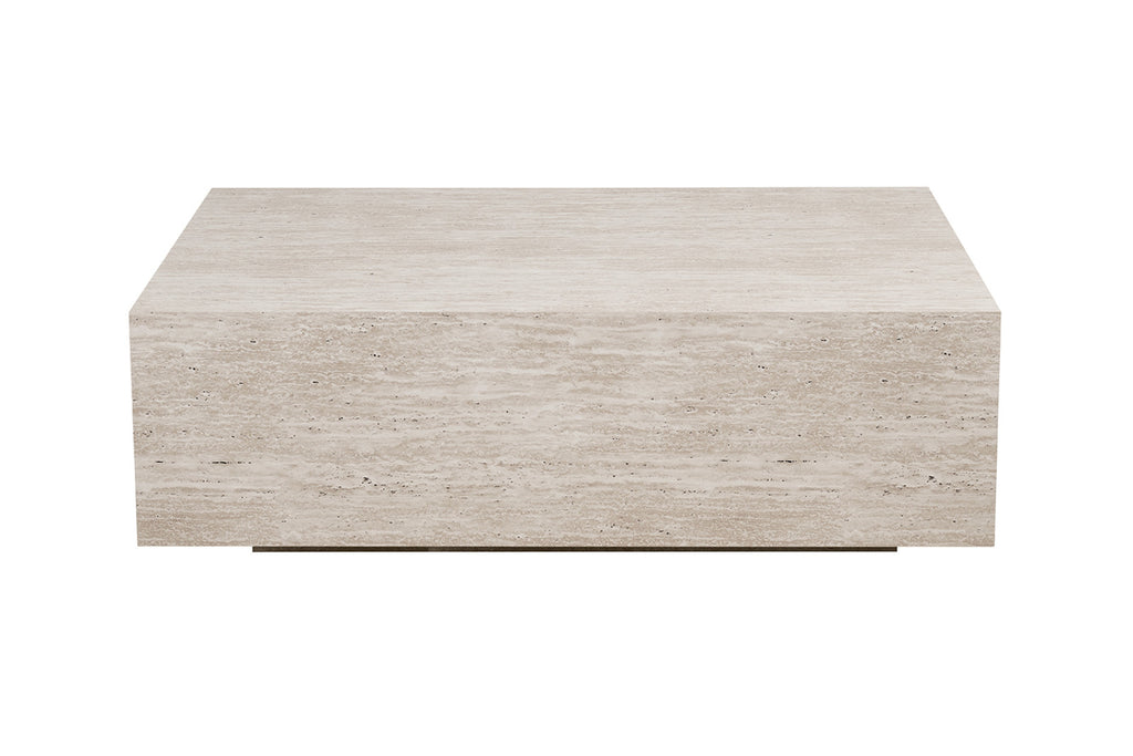 Table basse Jacky – décor travertin beige