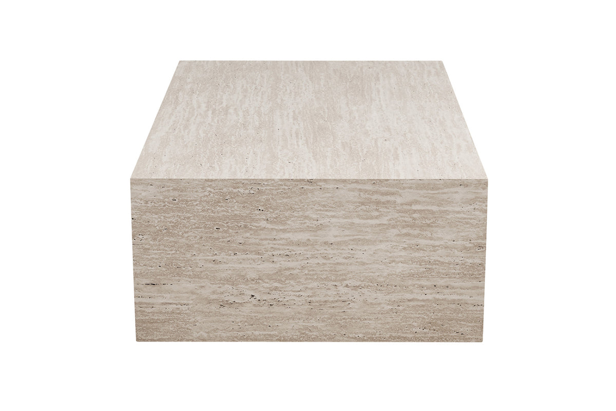 Table basse Jacky – décor travertin beige
