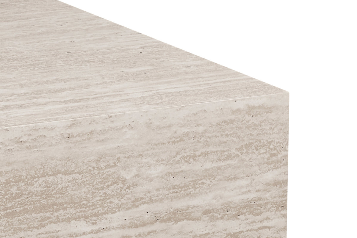 Table basse Jane – décor travertin beige