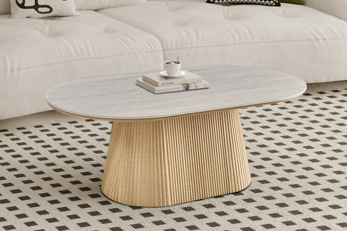 Table basse Vigo – Chêne naturel · baroque gris