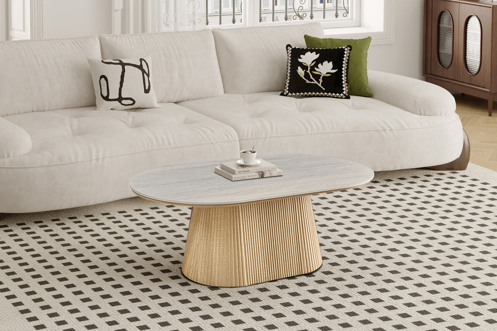 Table basse Vigo – Chêne naturel · baroque gris