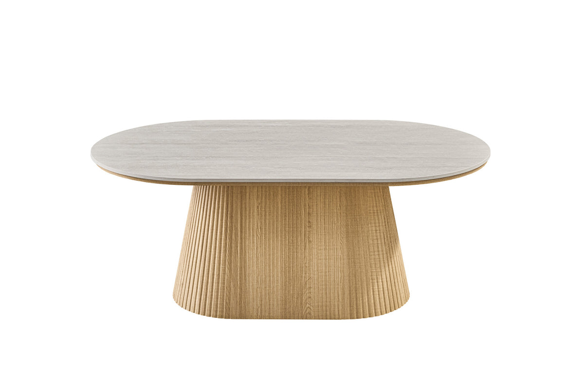 Table basse Vigo – Chêne naturel · baroque gris