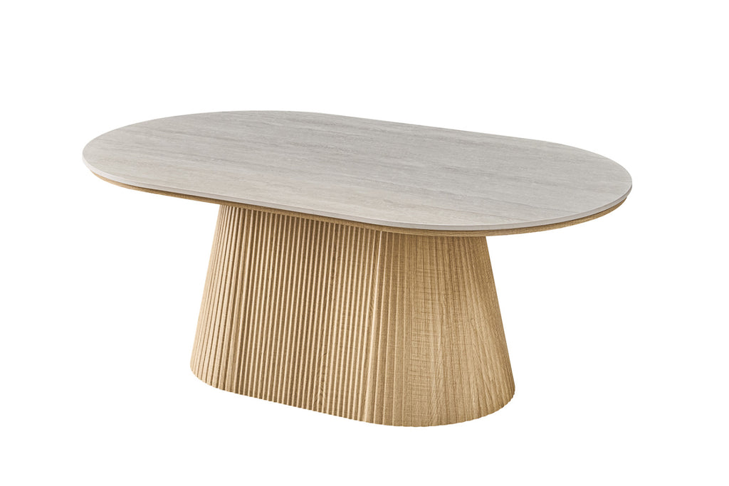 Table basse Vigo – Chêne naturel · baroque gris