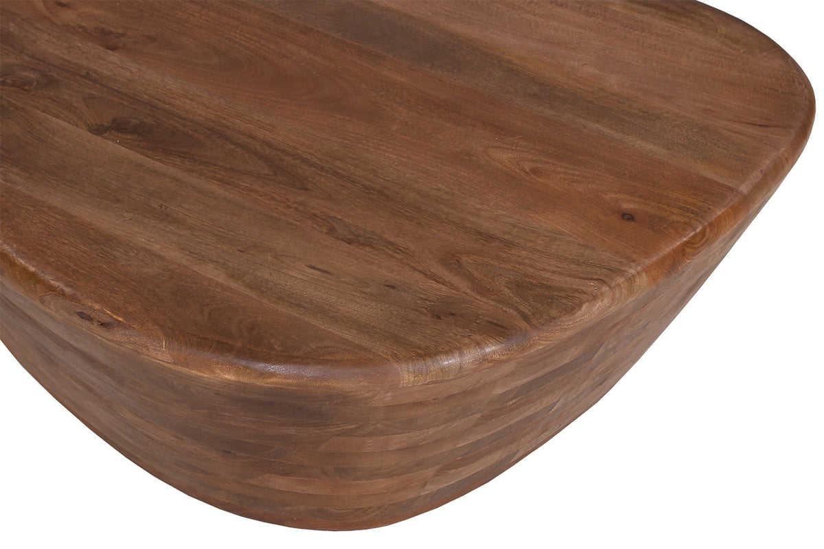 Table basse Evan – bois de manguier brun clair