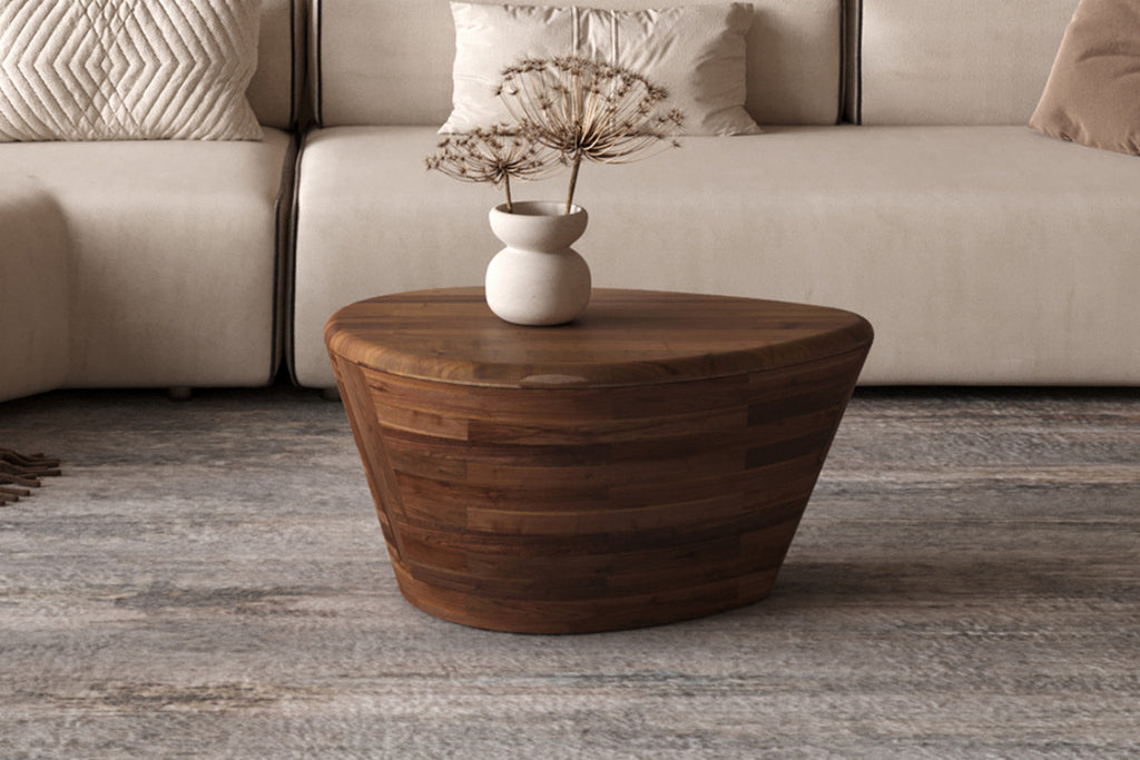 Table basse Matteo – bois de manguier brun clair