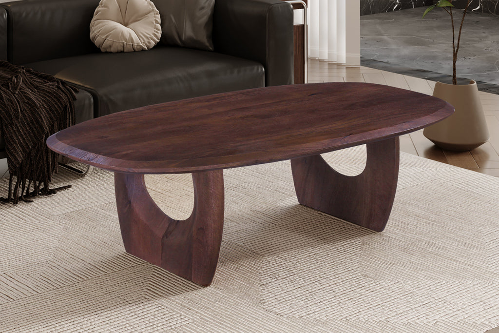 Table basse Braga – Brun foncé – vue 3