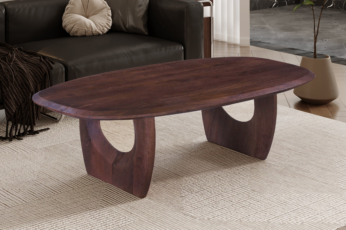 Table basse Braga – Brun foncé – vue 3