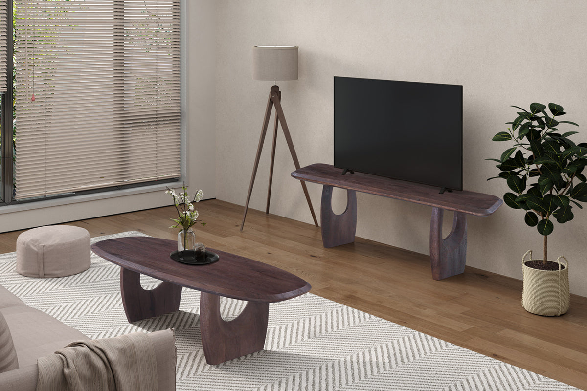 Table basse Braga – Brun foncé – vue 4