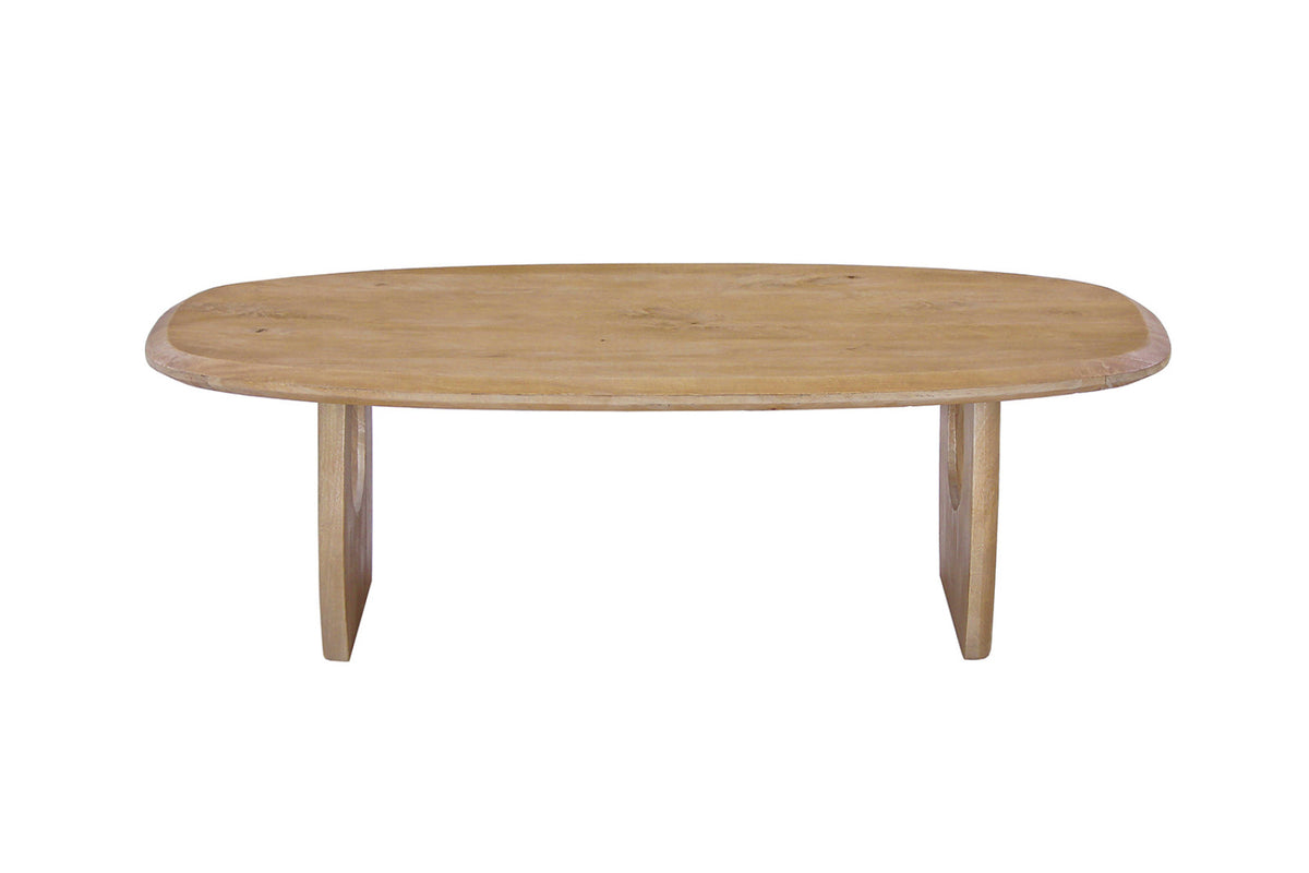 Table basse Braga – ovale danoise bois de manguier amande