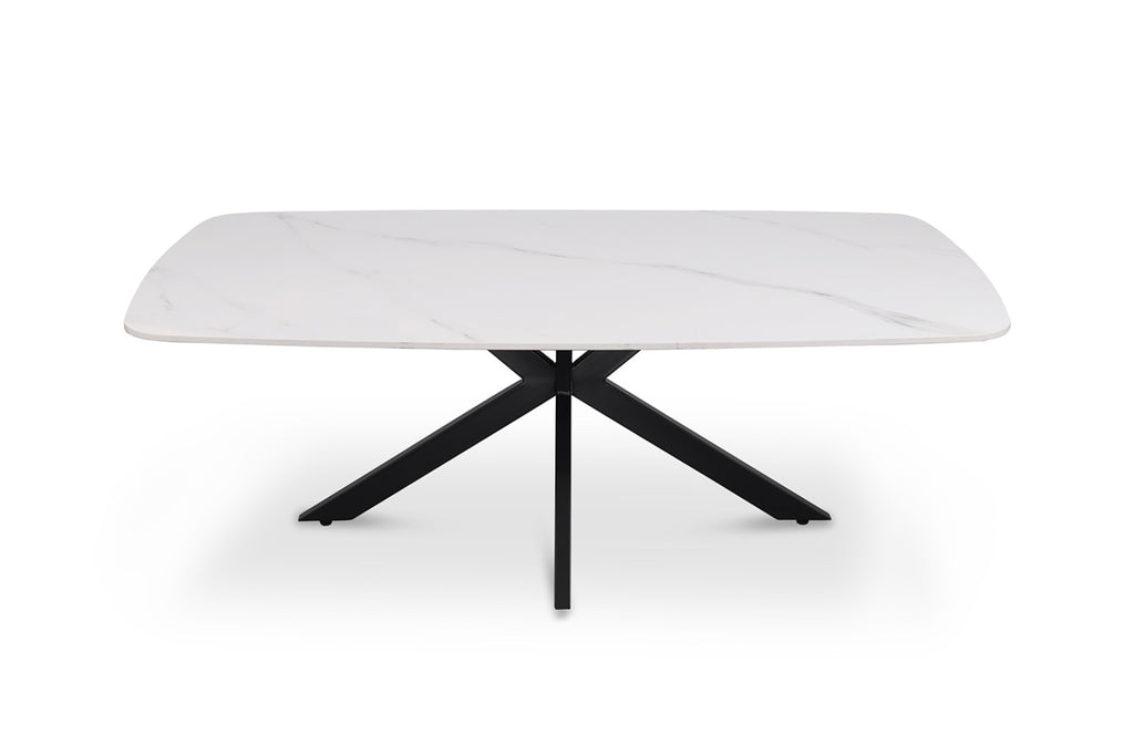 Table basse Apollo – Blanc – Ovale 130 × 70 cm