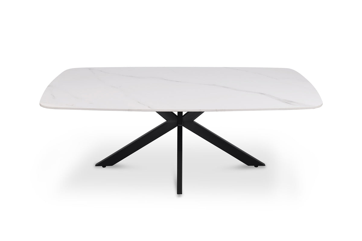 Table basse Apollo – ovale danoise pierre blanc – 130 cm