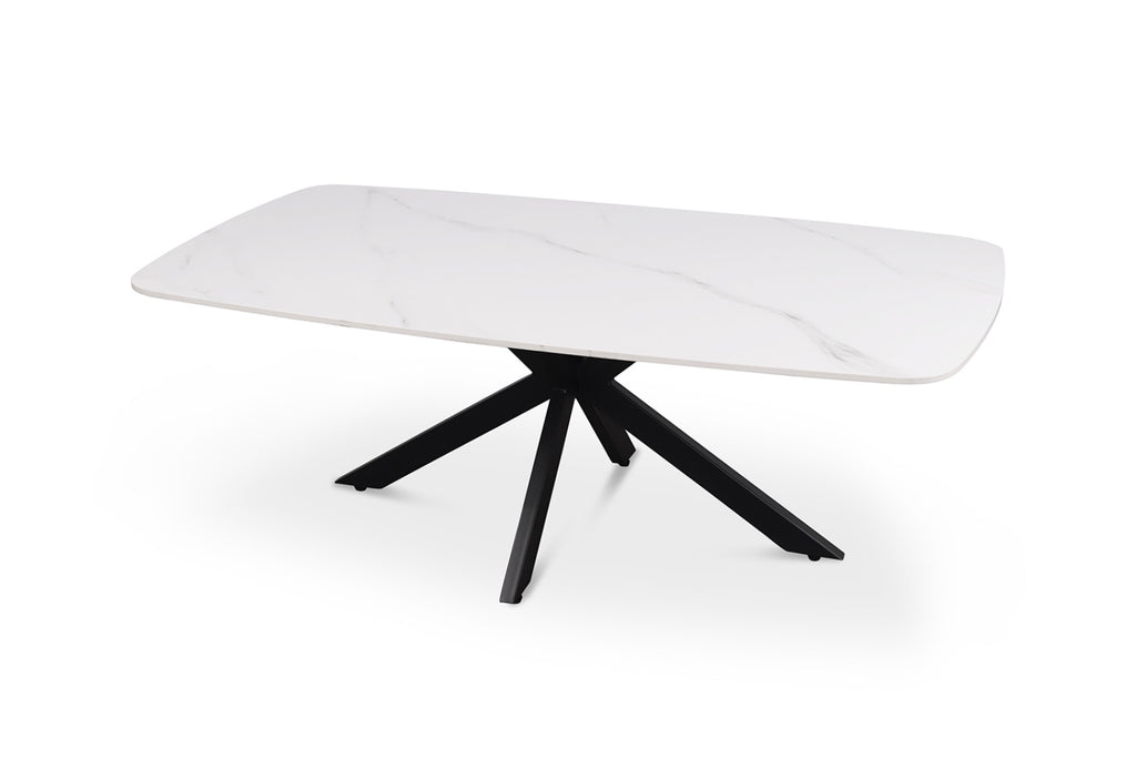 Table basse Apollo – Blanc – Ovale 130 × 70 cm