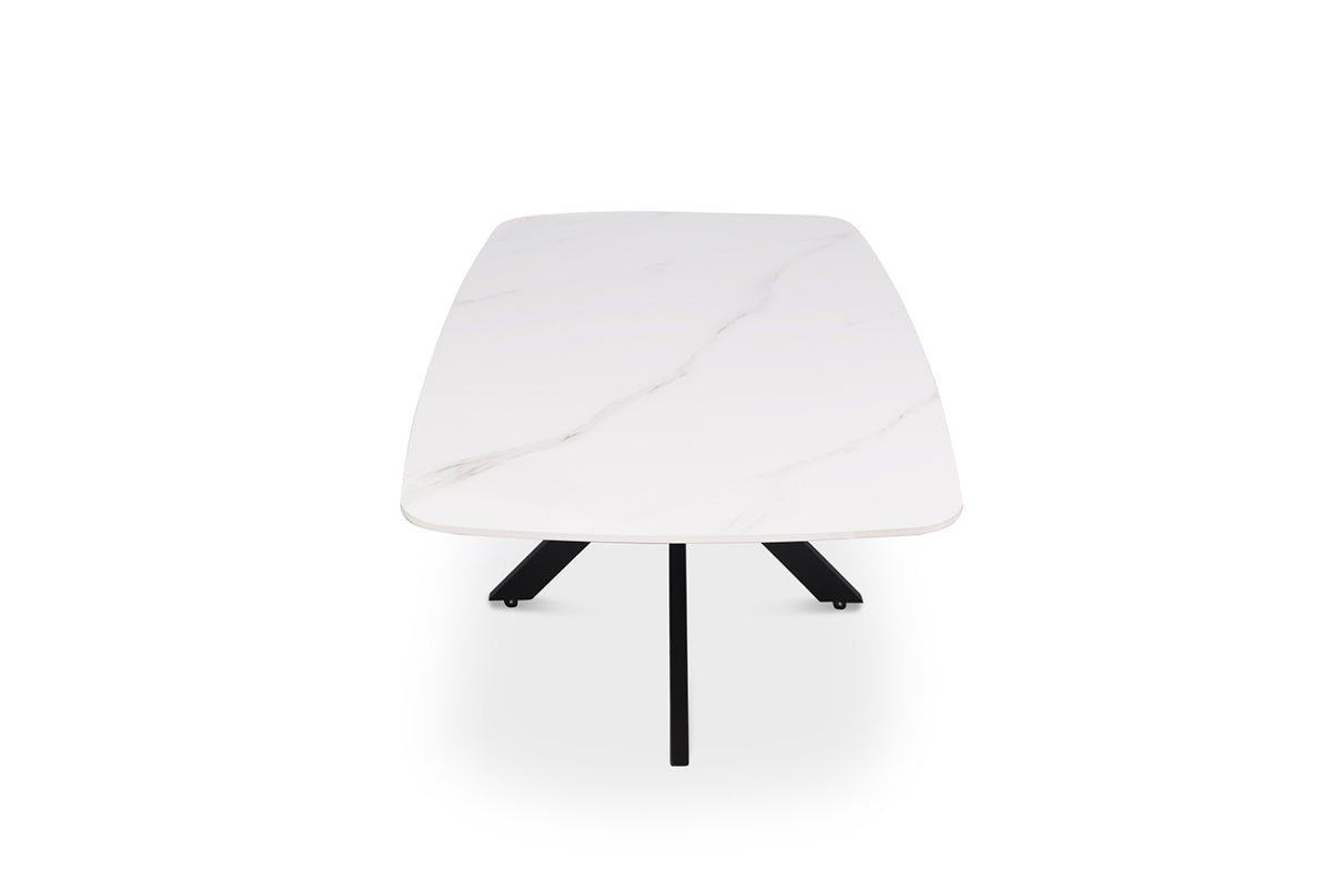 Table basse Apollo – Blanc – Ovale 130 × 70 cm