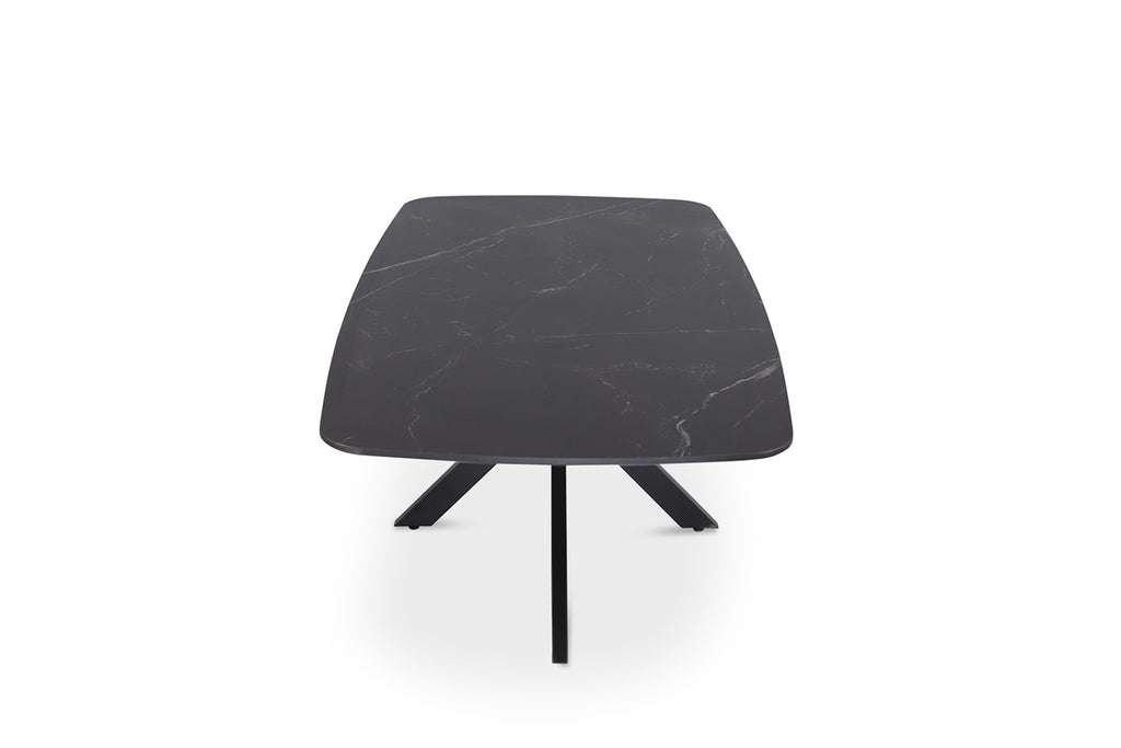 Table basse Apollo – Noir – Ovale 130 × 70 cm