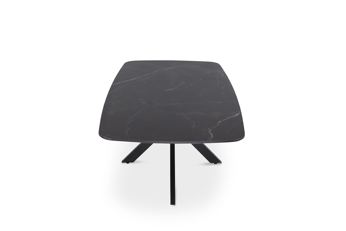 Table basse Apollo – Noir – Ovale 130 × 70 cm