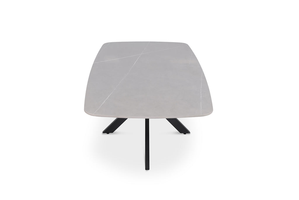 Table basse Apollo – Gris – Ovale 130 × 70 cm