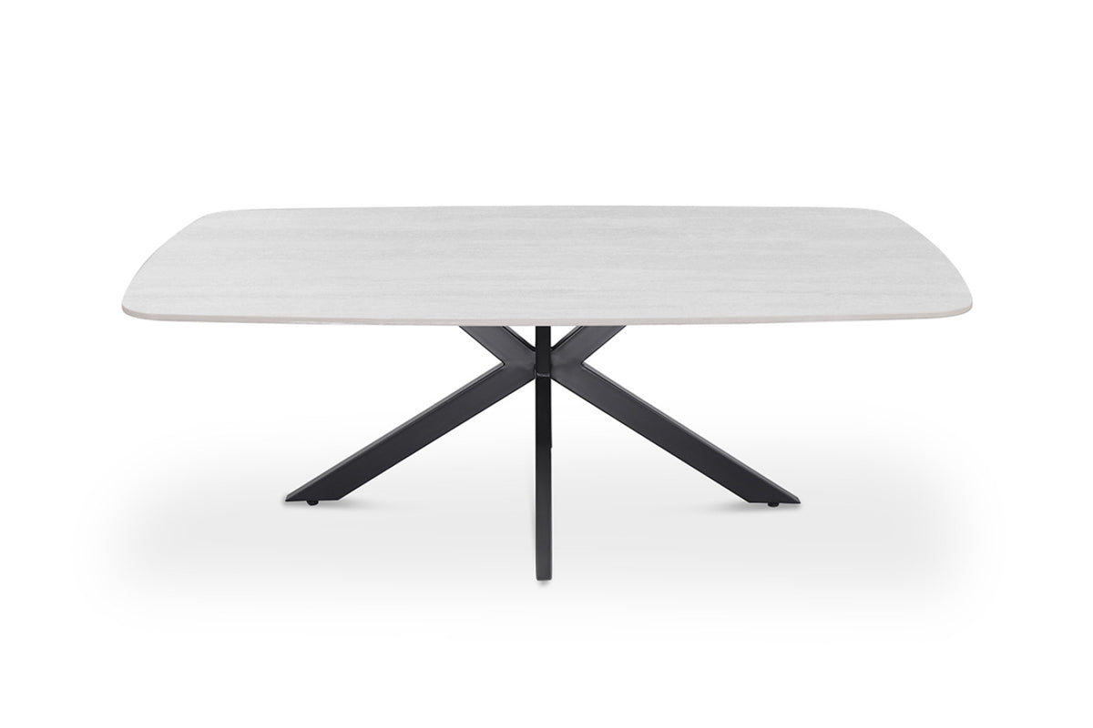 Table basse Apollo – ovale danoise pierre baroque gris – 130 cm