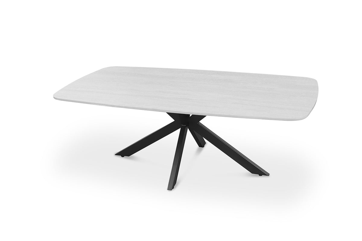 Table basse Apollo – Baroque gris – Ovale 130 × 70 cm
